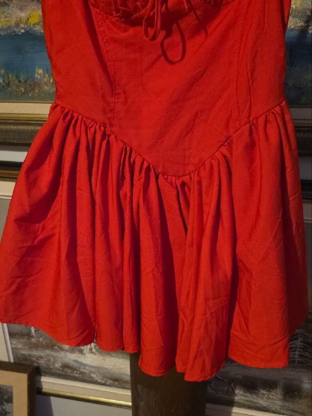Red Mini Sundress - Picture 3 of 9